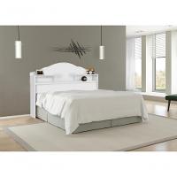 Cabeceira Casal Com Prateleiras Aquino Branco - 3