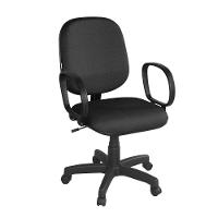 Cadeira De Escritório Giratória Diretor Com Braço Seul Preta - 1