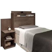 Cabeceira Box Solteiro Austin Mesa De Cabeceira Chocolate - 1