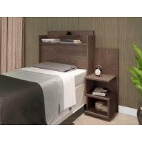 Cabeceira Box Solteiro Austin Mesa De Cabeceira Chocolate - 4