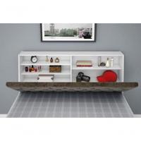 Cabeceira Box Casal Queen Isis Branco Com Capitonê Marrom - 1