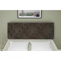 Cabeceira Box Casal Queen Isis Branco Com Capitonê Marrom - 2