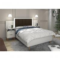 Cabeceira Regulável Triz Com Mesa De Cabeceira Off White - 6