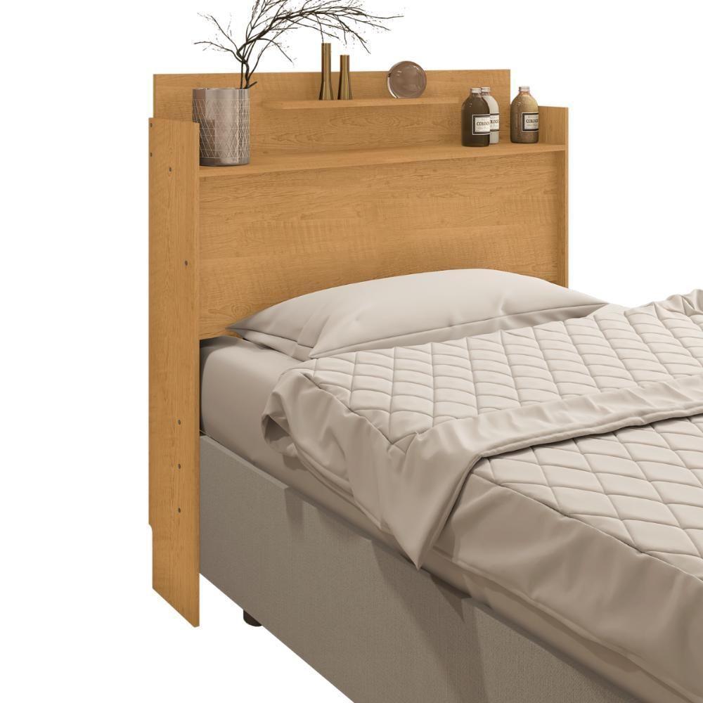 Cabeceira De Solteiro Com 2 Prateleiras Luzio Naturalle - 3