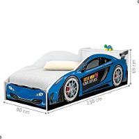 Cama Carro Com Baú Juvenil Racer Azul - 2