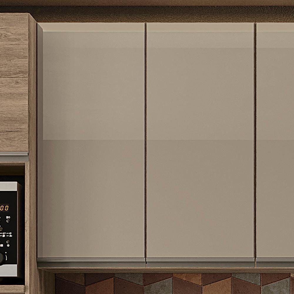 Armario Aereo 2p Vidro 80 Cm Mdp Maxxi G765 Kappesberg Nogal - 2