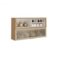 Armário Aéreo 120cm 1 Porta Horizontal Vidro E Nicho Adega New Porto - Itatiaia Freijó-off White - 1