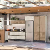 Armario Aereo E Balcao 1 Porta 2 Gavetas Vidro Mdf Kali Nicioli Bianco Toq - 10