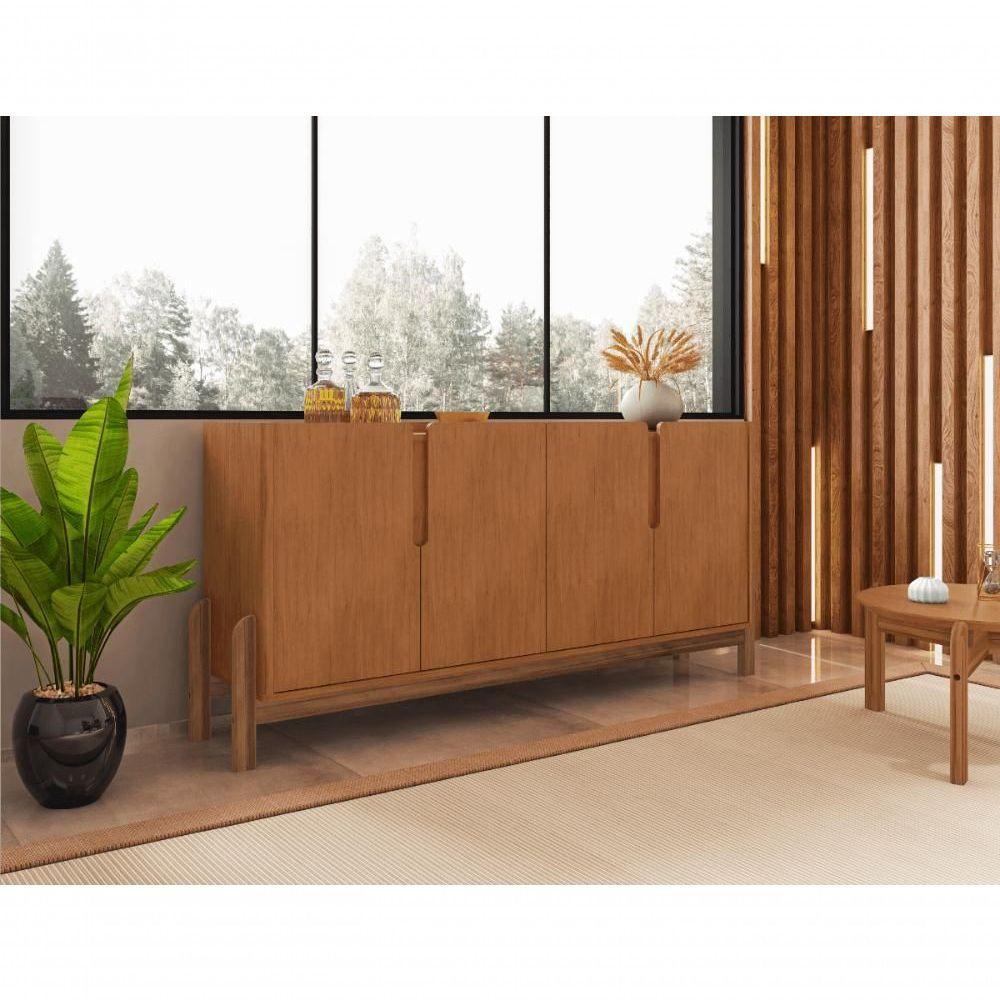 Buffet Lizz 170cm 4 Portas C/ 6 Espaços Internos Cedro - 1