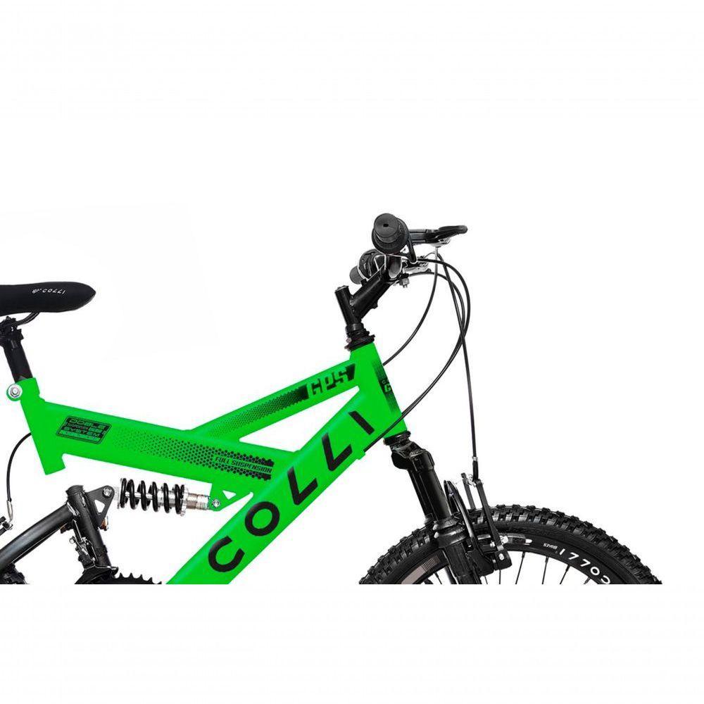 Bicicleta Gps Aro 20 Dupla Suspensão 21 Marchas Colli Verde - 2