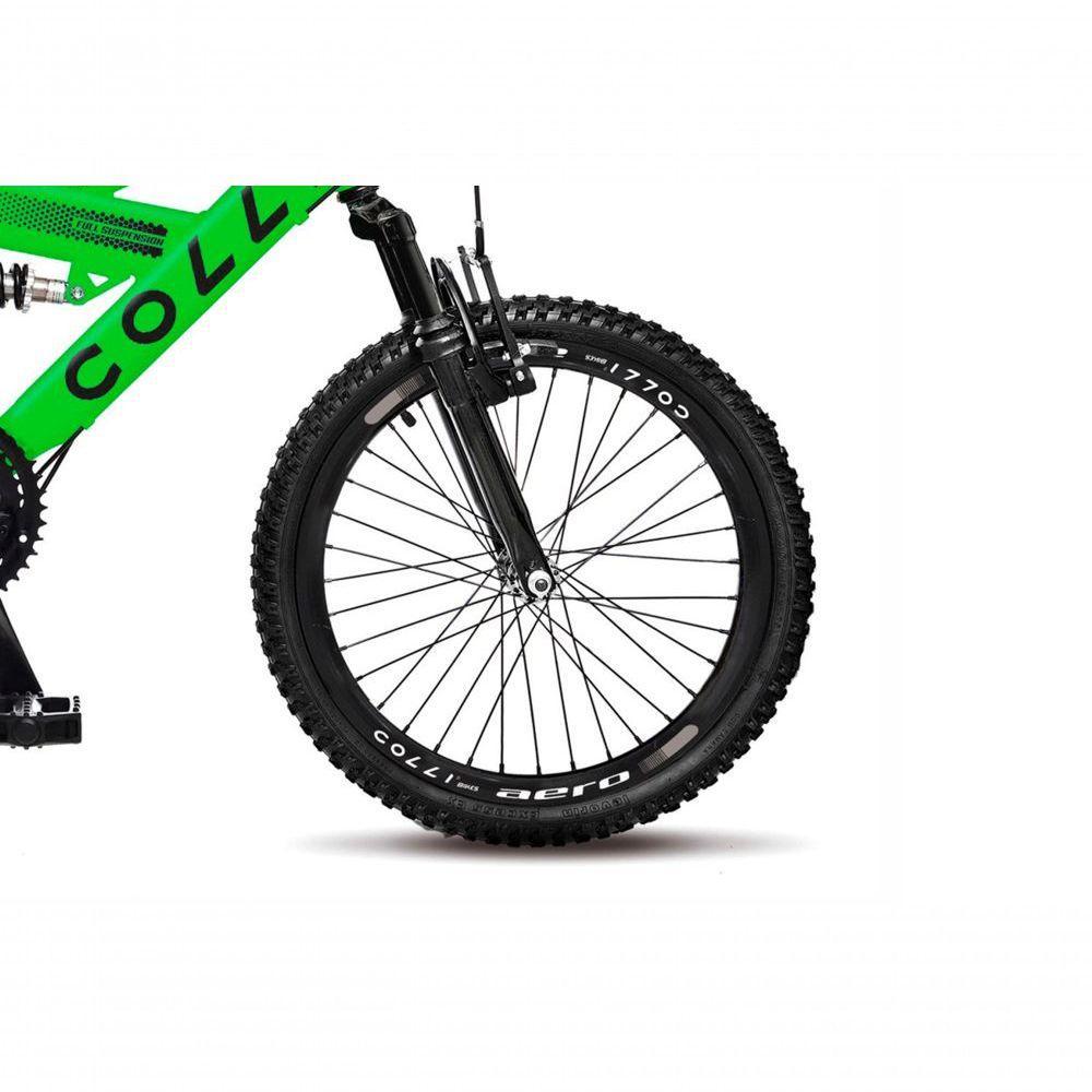 Bicicleta Gps Aro 20 Dupla Suspensão 21 Marchas Colli Verde - 4