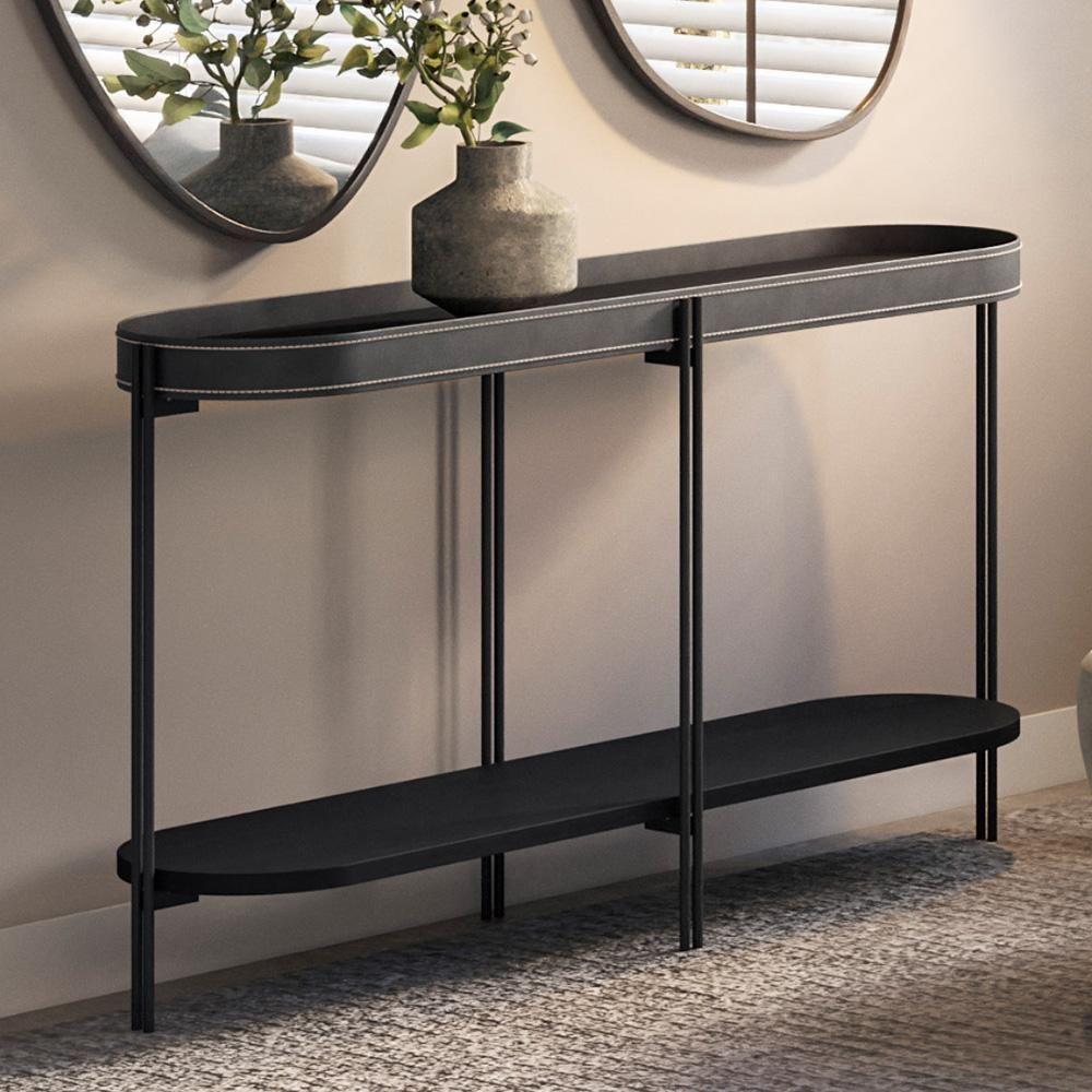 Aparador Para Sala Industrial Com Prateleira Ville L06 Preto - Mpozenato - 2