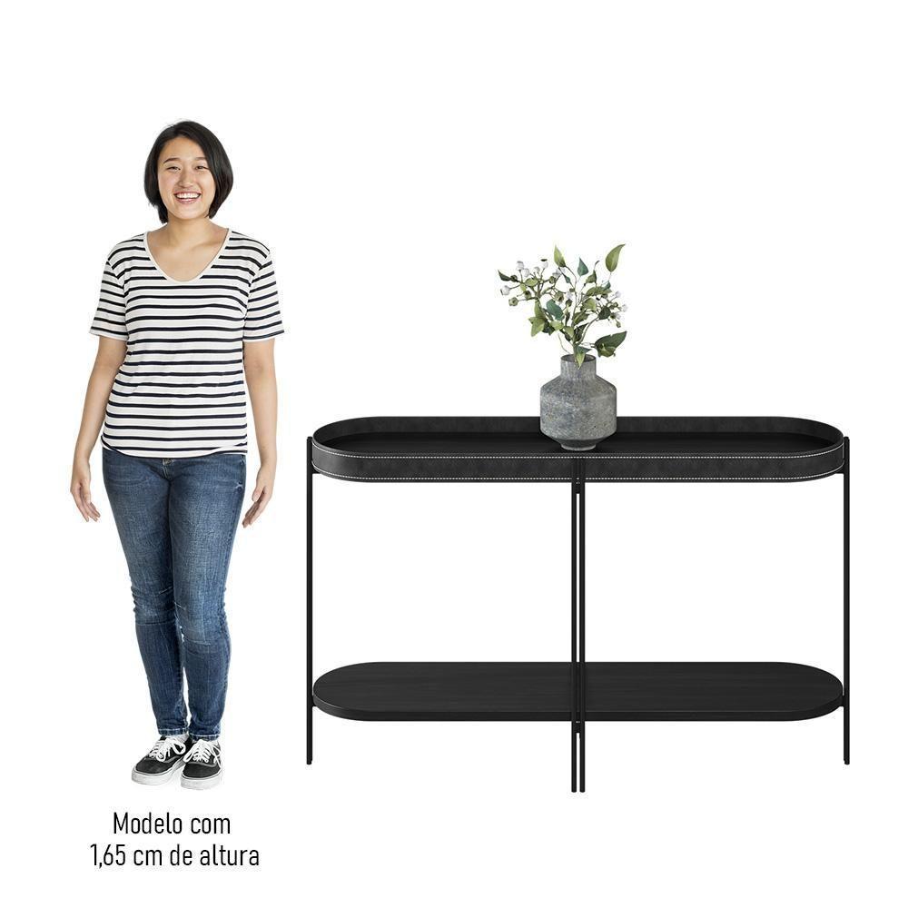 Aparador Para Sala Industrial Com Prateleira Ville L06 Preto - Mpozenato - 4