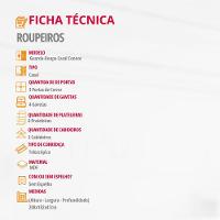 Guarda Roupa Casal Connor 100% Mdf 3 Portas 4 Gavetas Naturalle/off White - 6