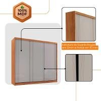 Guarda Roupa Casal Connor 100% Mdf 3 Portas E 2 Gavetas Naturalle/off White - 5