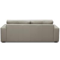 Sofá 3 Lugares Para Sala De Estar Living 235cm Vienne L06 Couro Cinza Claro - Lyam Decor