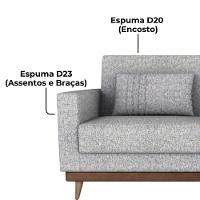 Sofa Cama 2 Lugares 203 Cm Linho Plano Milenum Corino Whisk Milani Store Palha - 6