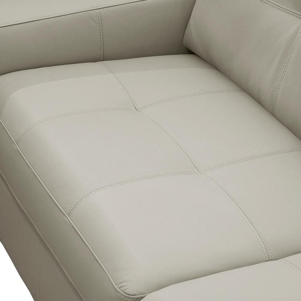 Sofá 2 Lugares Para Sala De Estar Living 150cm Vienne L06 Couro Pérola - Lyam Decor - 10