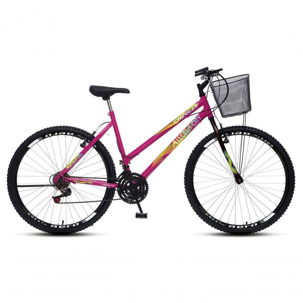 Bicicleta Colli Cazelle Allegra Aro 26 Freio V-brake Quadro 18 Rosa Neon - 1