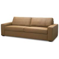 Sofá 3 Lugares Para Sala De Estar Living 235cm Aurora L06 Couro Marrom Claro - Lyam Decor - 5