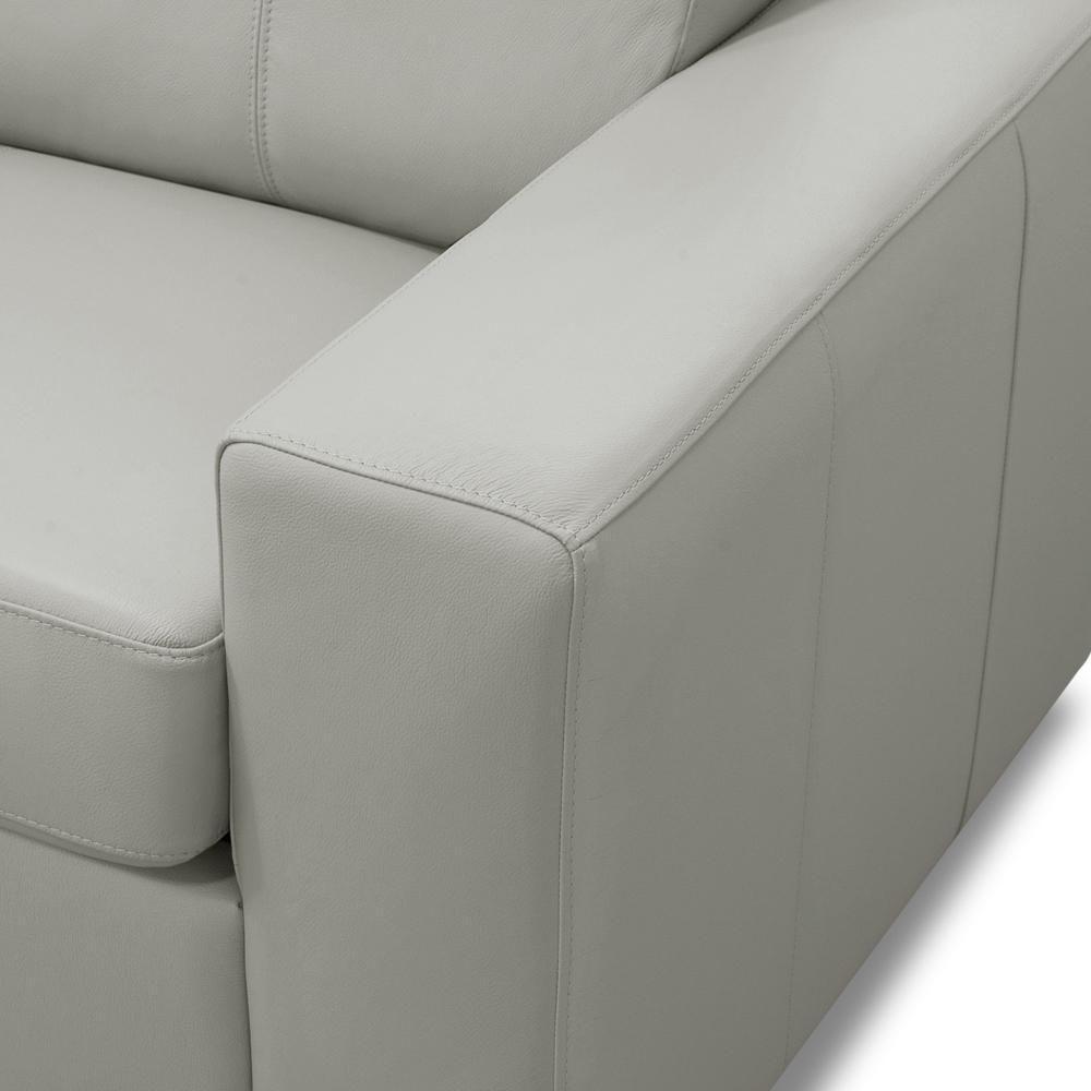 Sofá 3 Lugares Para Sala De Estar Living 235cm Aurora L06 Couro Pérola - Lyam Decor - 8