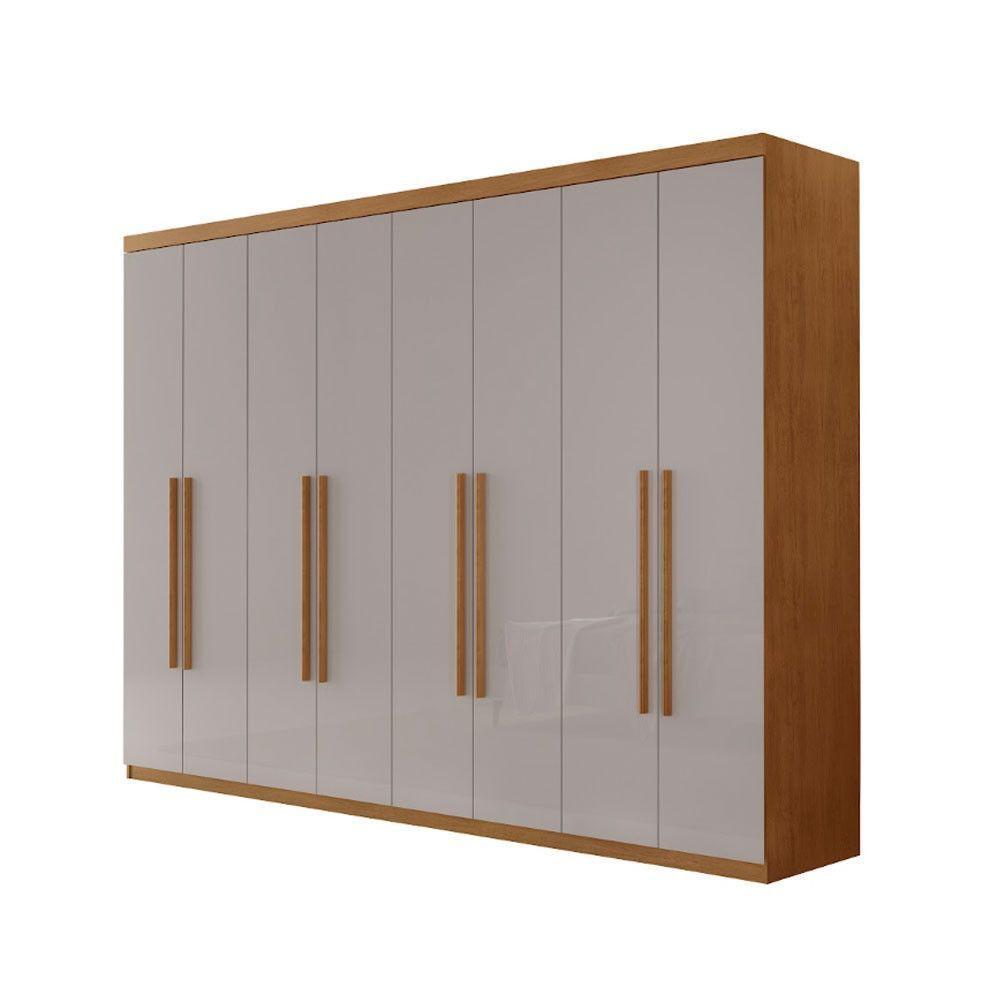 Guarda Roupa Casal Heros Com 8 Portas E 4 Gavetas Moderna Naturalle/off White - 2