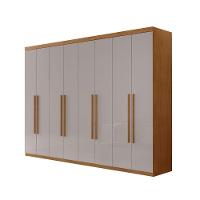 Guarda Roupa Casal Heros Com 8 Portas E 4 Gavetas Moderna Naturalle/off White - 2
