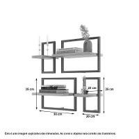 Lego C/ 4 Prateleiras Paris Preto - 3