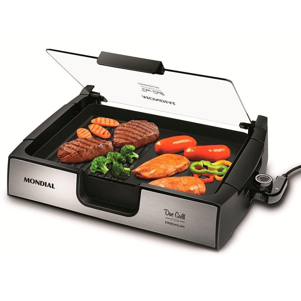 Chapa Mondial Due Grill Premium G-10 Grill-220v-preto/inox - 2