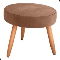 Conjunto Poltronas E Puff Anari Veludo Ferrugem - 5