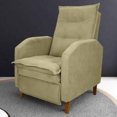Poltrona Reclinável Alef Boucle Oliva Tecido Bouclé Verde Casa H