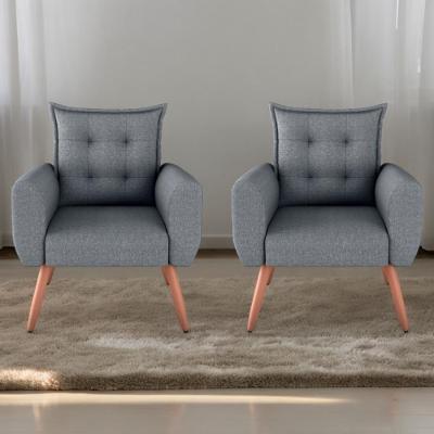 Jogo De Poltronas Decorativas Park Milenium Cinza Saturno