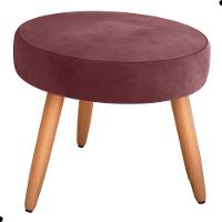 Conjunto Poltronas E Puff Iara Veludo Vinho - 5