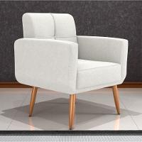 Jogo Poltrona E Puff Para Sala Hazen Boucle Natural - 4