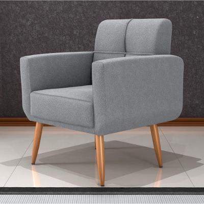 Poltrona Decorativa Juan Boucle Cinza Casa H