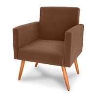 Poltrona Para Decoração Sara Veludo Ferrugem - 3