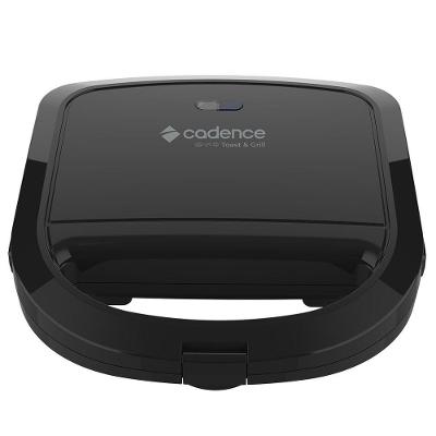 Sanduicheira Elétrica Cadence SAN260-127 com Chapa Grill 750W Preto 110V