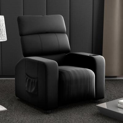 Poltrona Reclinável Hull Para Sala Veludo Inca Preto Casa H