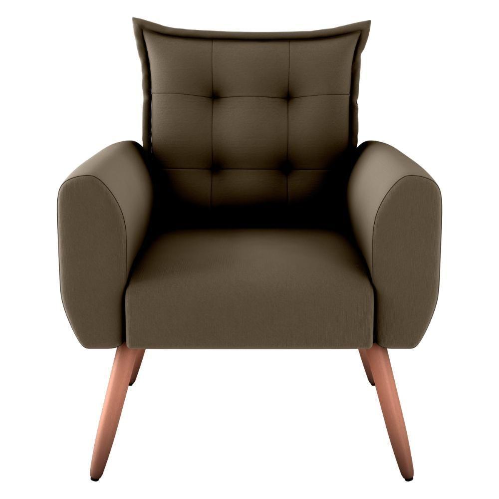 Jogo De Poltronas Decorativas Emma Suede Cappuccino - 3