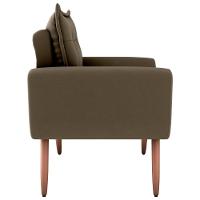 Jogo De Poltronas Decorativas Emma Suede Cappuccino