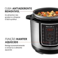 Panela De Pressão Elétrica Mondial Digital Master Cooker Pe-40 Panela Elétrica Pressão-220v-preto/inox