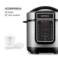Panela De Pressão Elétrica Mondial Digital Master Cooker Pe-40 Panela Elétrica Pressão-220v-preto/inox - 7