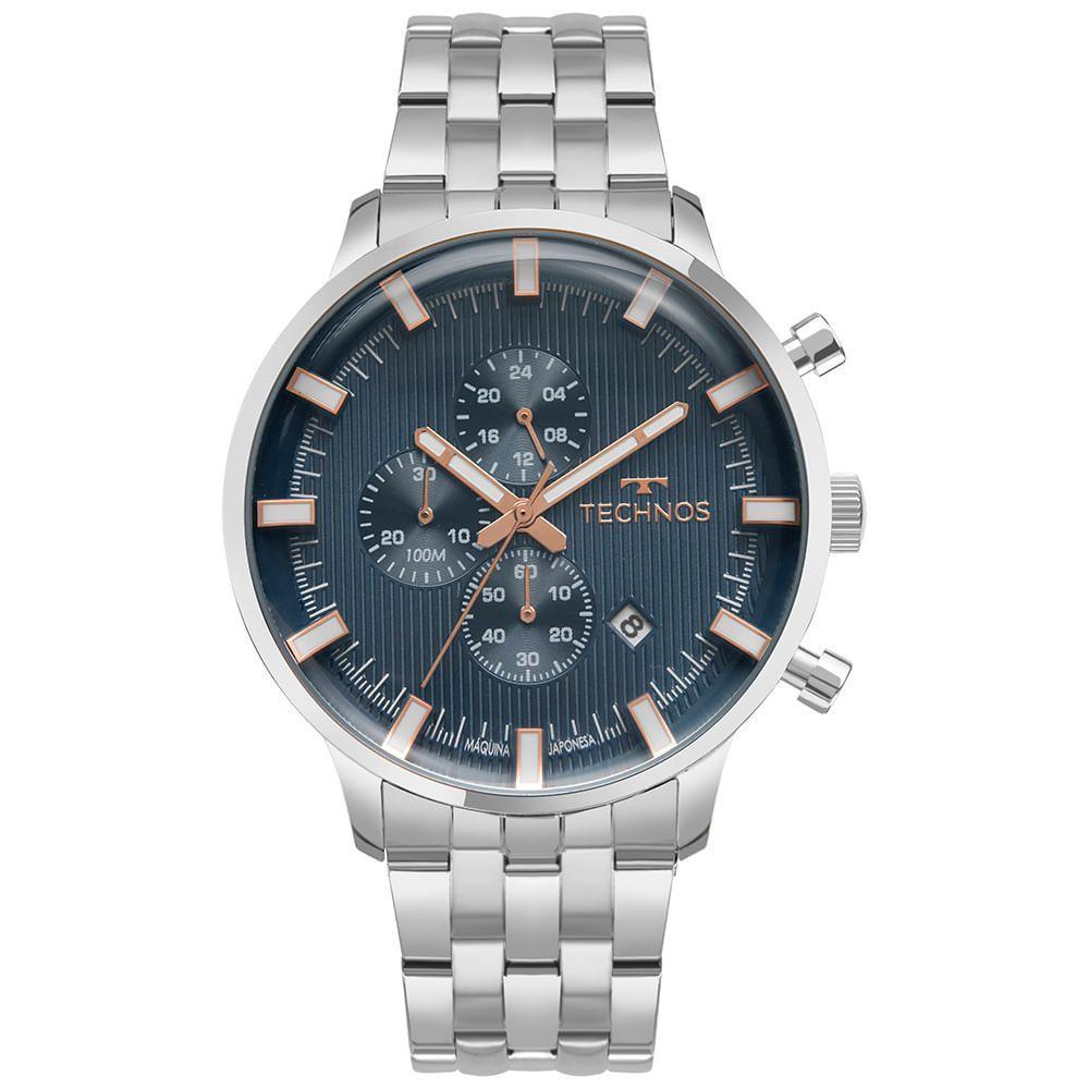 Relógio Technos Masculino Grandtech Prata - Js15enr/1a Js15enr/1a - 1