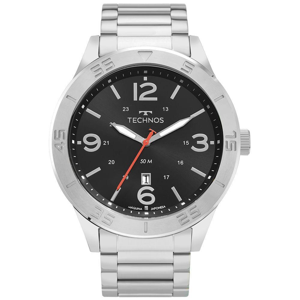 Relógio Technos Masculino Militar Prata - 2115myv/1p 2115myv/1p - 1