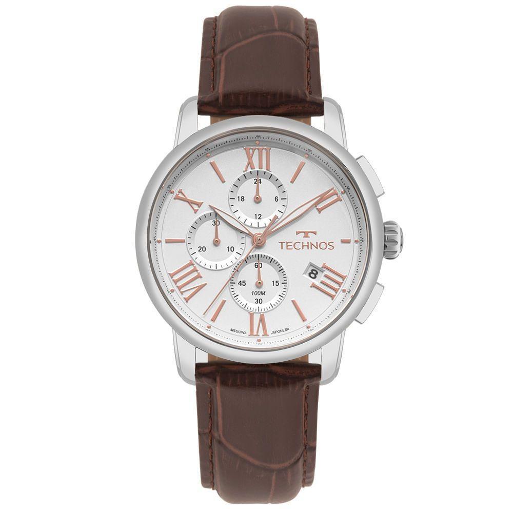 Relógio Technos Masculino Grandtech Prata - Js15eny/0k - 1