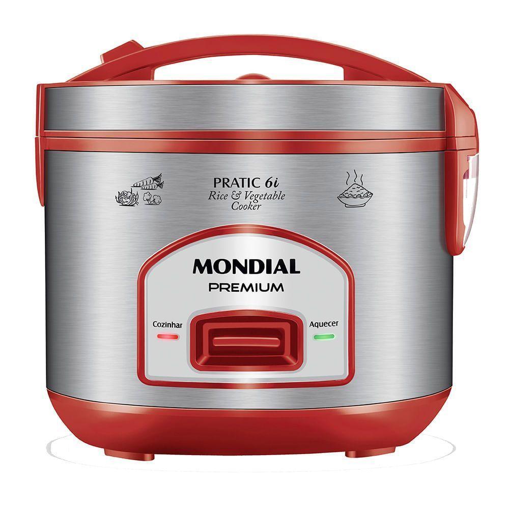 Panela Elétrica Mondial Pratic 6i Pe-45-6x 220v-vermelho-inox - 1