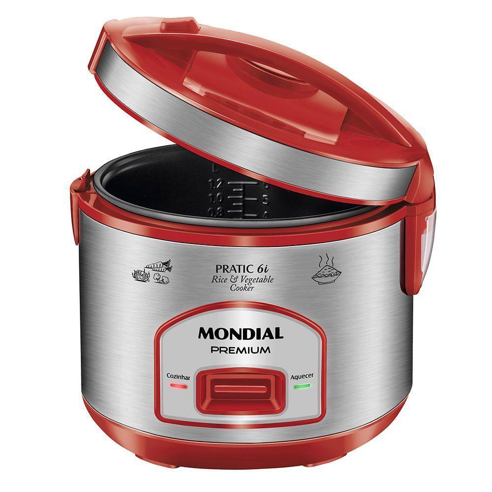 Panela Elétrica Mondial Pratic 6i Pe-45-6x 220v-vermelho-inox - 4