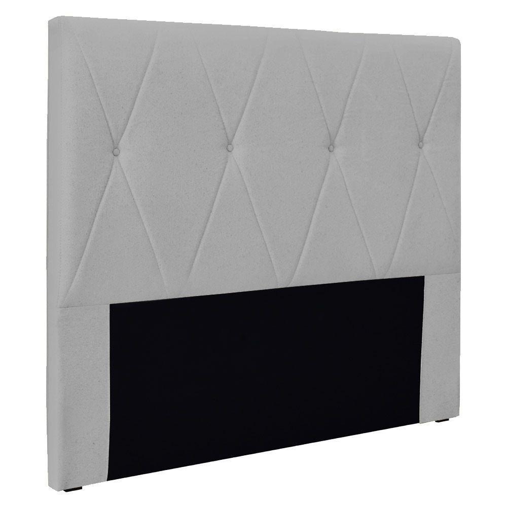 Cabeceira Queen 1,60M Aquilla Linho Rústico Cinza Claro - 1