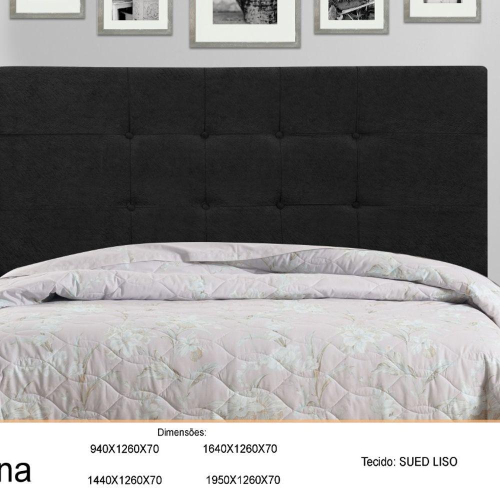 Cabeceira Solteiro Jbe Barcelona 94cm Preto Cama Box 88cm - 1