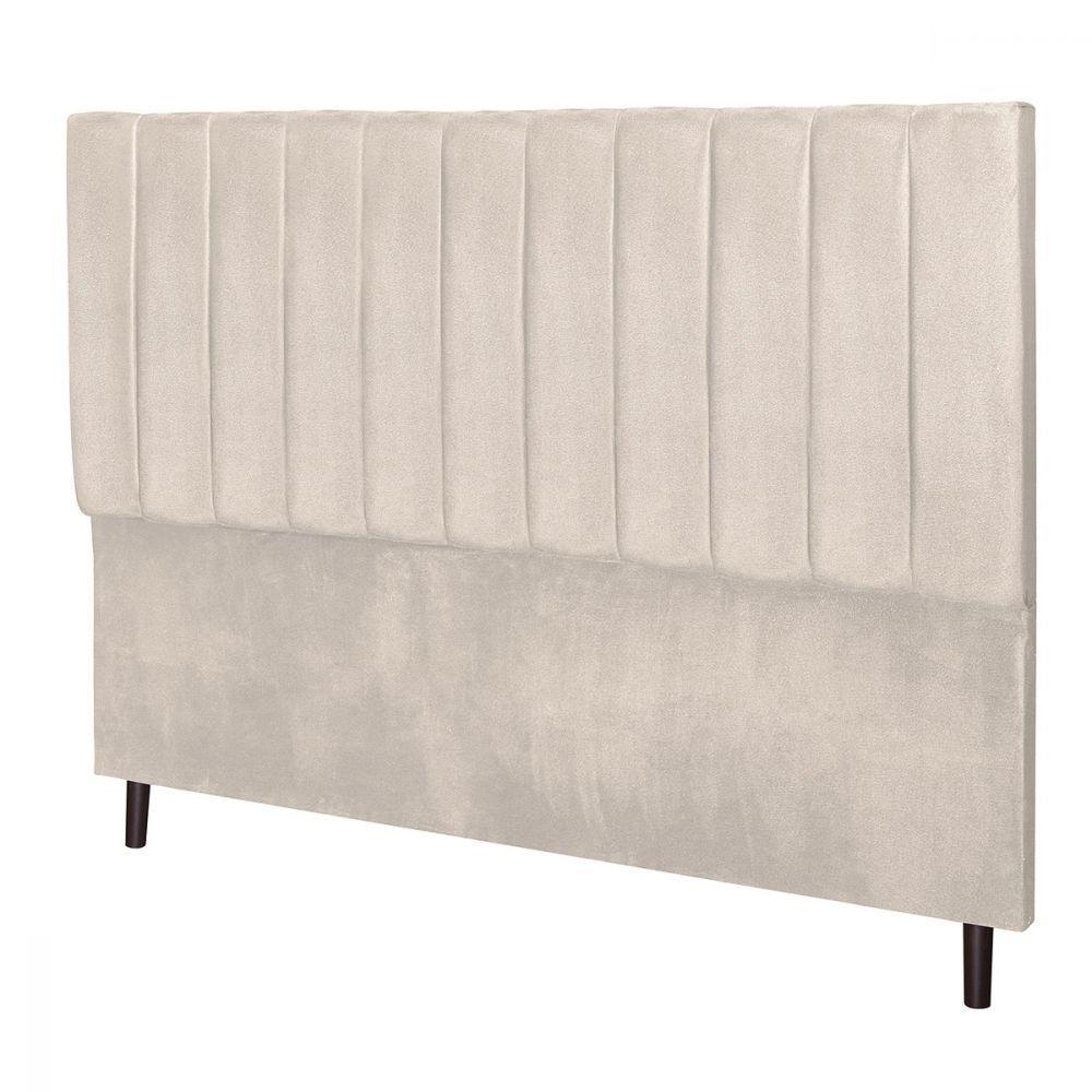 Cabeceira Solteiro Leblon 94cm Cama Box 88cm Cor Creme - 1